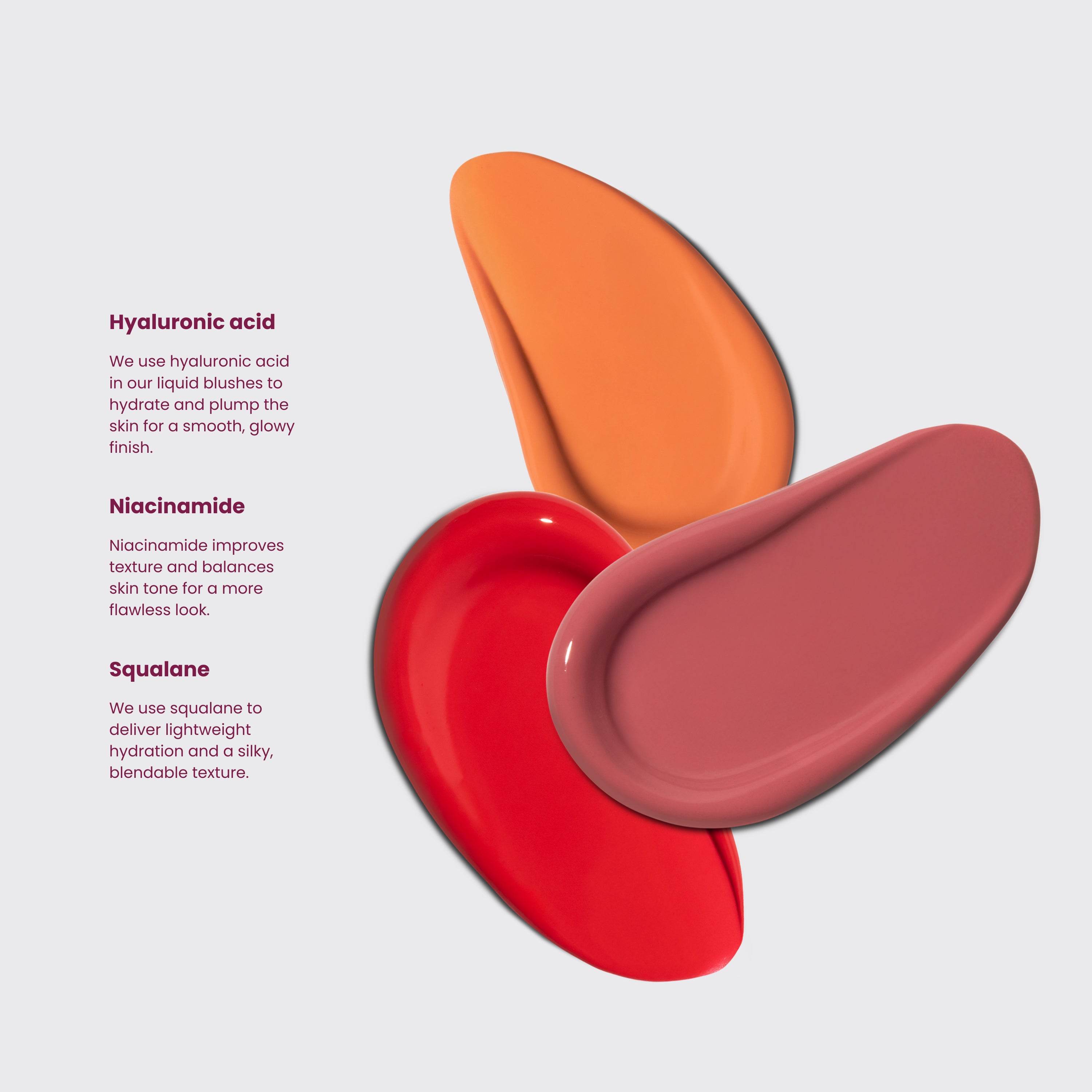 Hydrating liquid blushes